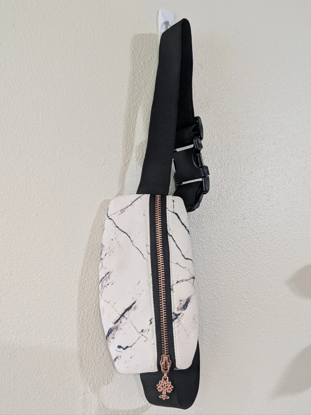 NWOT White Marbled Belt Bag - Picture 1 of 5